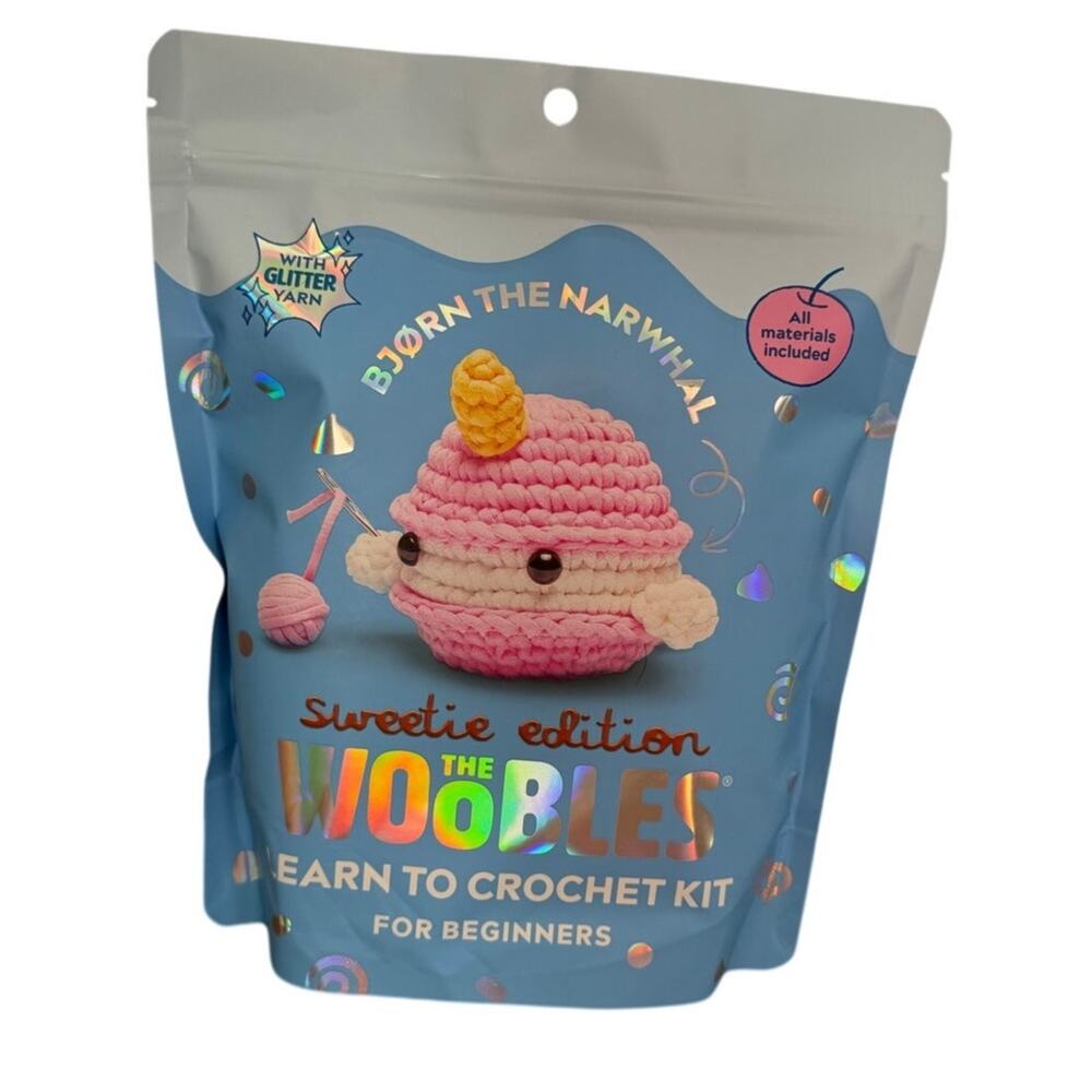 *Sealed* Woobles Bjorn the Narwhal: Sweetie Edition™ Valentines Day Crochet Kit